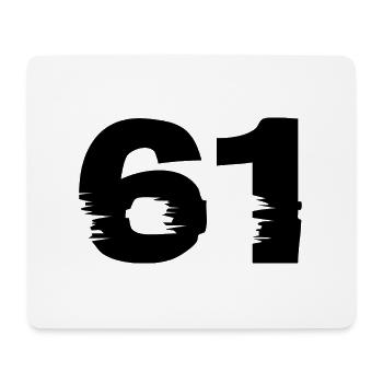 61 number - Mouse Pad (horizontal) - white - Front