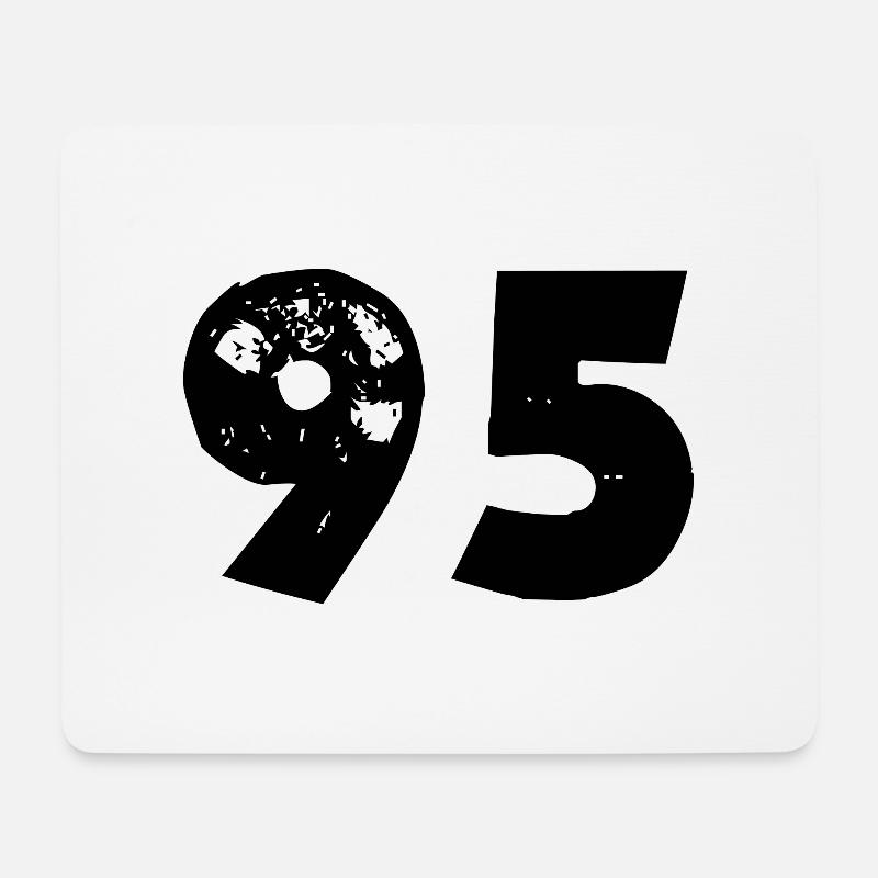 95 Zahl - Mousepad (Querformat) - Weiß