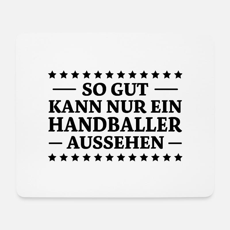 Handball Spruch Sport Lustiges Handballer Geschenk - Mousepad (Querformat) - Weiß