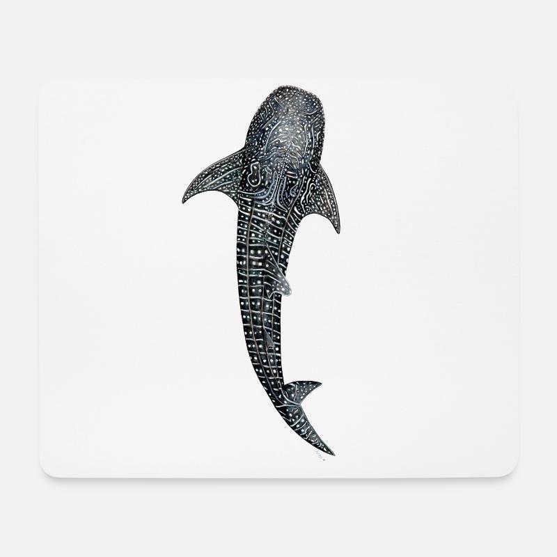 Walhai Entwurf für Taucher, Angler - Mousepad (Querformat) - Weiß