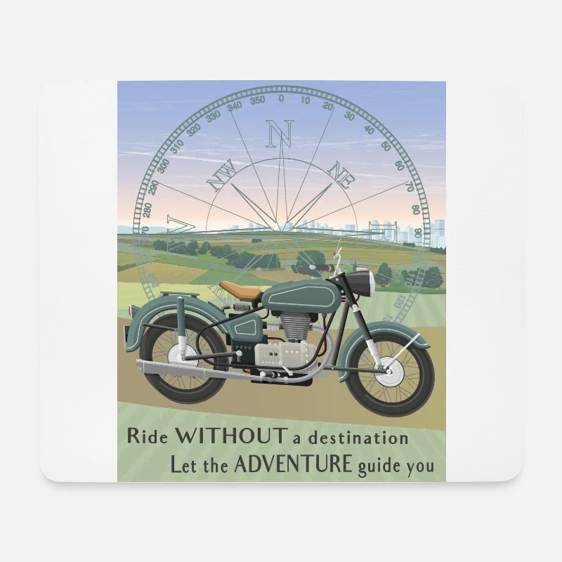 Motorradfahrt - Mousepad (Querformat) - Weiß