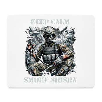 Calm Under Fire – Shisha Warrior Design - Mouse Pad (horizontal) - white - Front