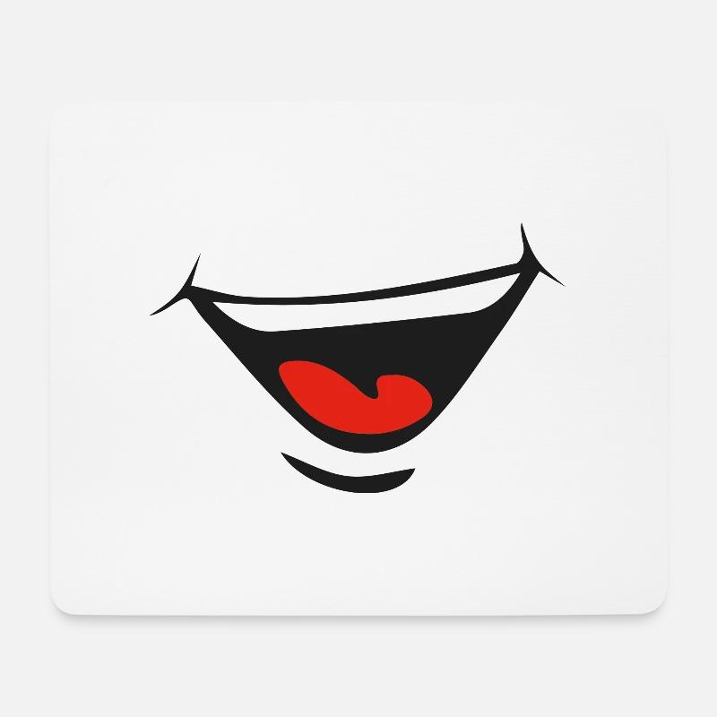 Lächeln - Mousepad (Querformat) - Weiß