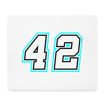 42 Zahl symbol - Mousepad (Querformat) - Weiß - Vorne
