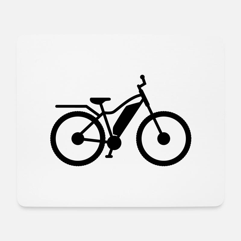 ebike fahrrad - Mousepad (Querformat) - Weiß