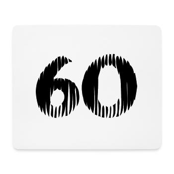 60 Zahl Trikot - Mousepad (Querformat) - Weiß - Vorne