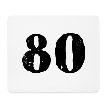80 Zahl Trikot - Mousepad (Querformat) - Weiß - Vorne