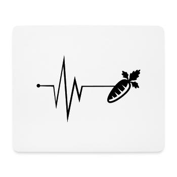 Karotte Puls - Mousepad (Querformat) - Weiß - Vorne