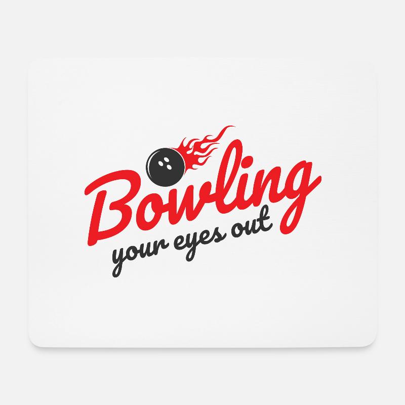 Bowling - Mousepad (Querformat) - Weiß
