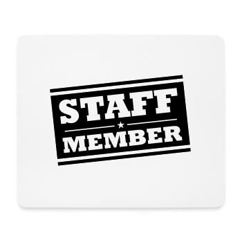 Membres du personnel - Tapis de souris (format paysage) - blanc - Devant