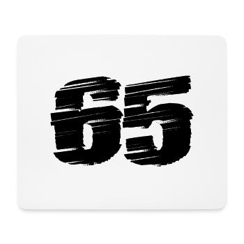 65 Number jersey - Mouse Pad (horizontal) - white - Front