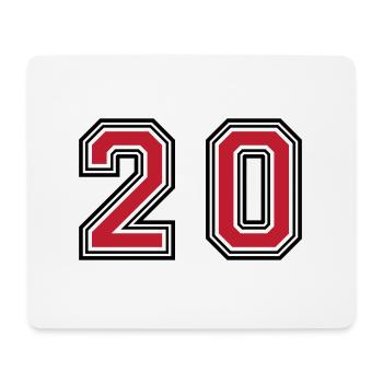 20 Zahl symbol - Mousepad (Querformat) - Weiß - Vorne
