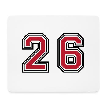 26 Zahl symbol - Mousepad (Querformat) - Weiß - Vorne