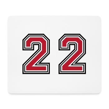 22 symbole numérique - Tapis de souris (format paysage) - blanc - Devant
