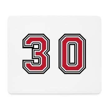 30 number symbol - Mouse Pad (horizontal) - white - Front