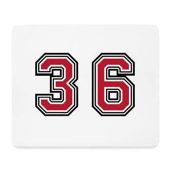 36 Symbole numérique - Tapis de souris (format paysage) - blanc - Devant