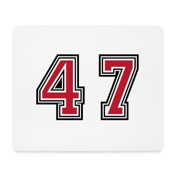 47 Number symbol - Mouse Pad (horizontal) - white - Front
