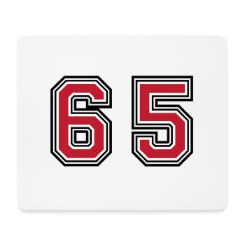 65 Number Symbol - Mouse Pad (horizontal) - white - Front