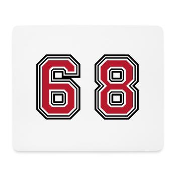 68 Zahl Symbol - Mousepad (Querformat) - Weiß - Vorne