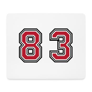 83 Symbole numérique - Tapis de souris (format paysage) - blanc - Devant