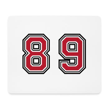 89 Symbole numérique - Tapis de souris (format paysage) - blanc - Devant