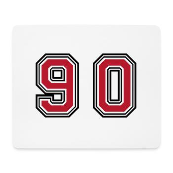 90 Number Symbol - Mouse Pad (horizontal) - white - Front