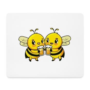 Bee Beer Funny Booze - Mouse Pad (horizontal) - white - Front