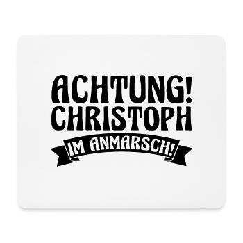 Vorname Chris Christoph - Mousepad (Querformat) - Weiß - Vorne