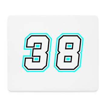 38 symbole de nombre - Tapis de souris (format paysage) - blanc - Devant