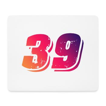 39 Number Symbol - Mouse Pad (horizontal) - white - Front