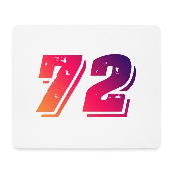72 number symbol - Mouse Pad (horizontal) - white - Front