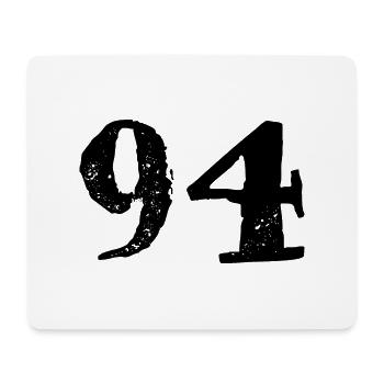 94 Zahl Trikot - Mousepad (Querformat) - Weiß - Vorne