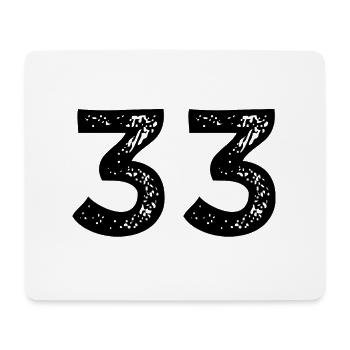 33 number jersey - Mouse Pad (horizontal) - white - Front