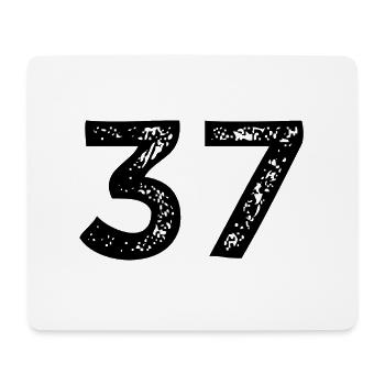 Maillot numéro 37 - Tapis de souris (format paysage) - blanc - Devant