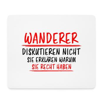 Wanderer Outdoor Lustiger Spruch Wandern Geschenk - Mousepad (Querformat) - Weiß - Vorne