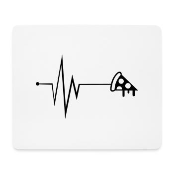 Pizza Puls Silhouette - Tapis de souris (format paysage) - blanc - Devant