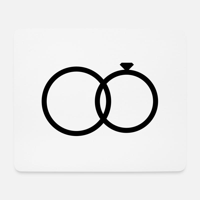 Eheringe Ring Hochzeit - Mousepad (Querformat) - Weiß