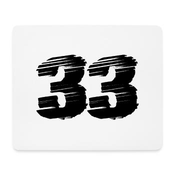 33 Maillot numéro - Tapis de souris (format paysage) - blanc - Devant