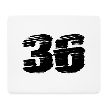 36 Number jersey - Mouse Pad (horizontal) - white - Front