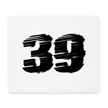 39 Number jersey - Mouse Pad (horizontal) - white - Front