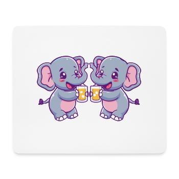 Elephant Comic Beer Funny Booze - Mouse Pad (horizontal) - white - Front