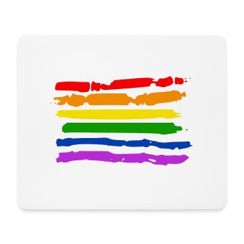 Drapeau de la fierté - Tapis de souris (format paysage) - blanc - Devant