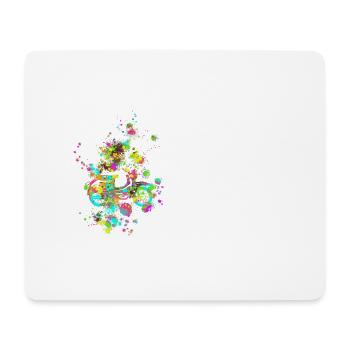 Schwalbe Farbkleckse - Mousepad (Querformat) - Weiß - Vorne