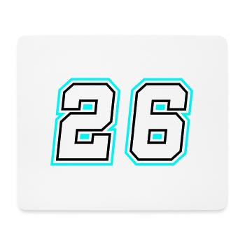 26 Zahl symbol - Mousepad (Querformat) - Weiß - Vorne