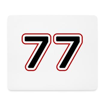 77 Number Symbol - Mouse Pad (horizontal) - white - Front
