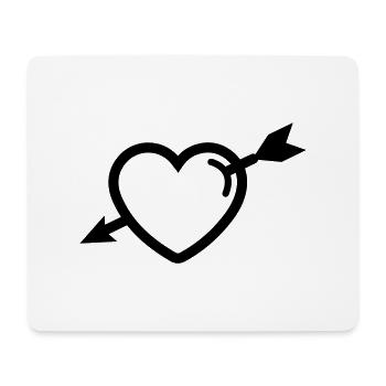 Heart symbol arrow - Mouse Pad (horizontal) - white - Front