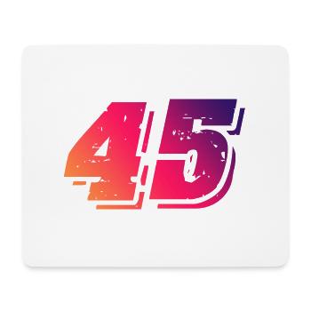45 Zahl Symbol - Mousepad (Querformat) - Weiß - Vorne
