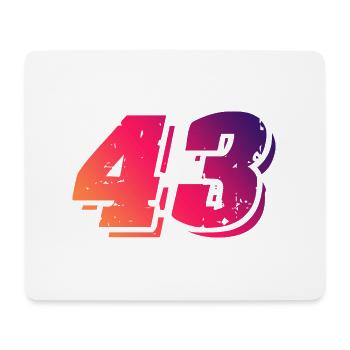43 Symbole numérique - Tapis de souris (format paysage) - blanc - Devant