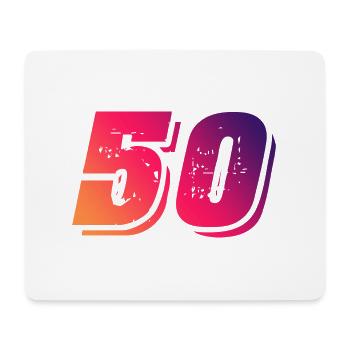 50 number symbol - Mouse Pad (horizontal) - white - Front