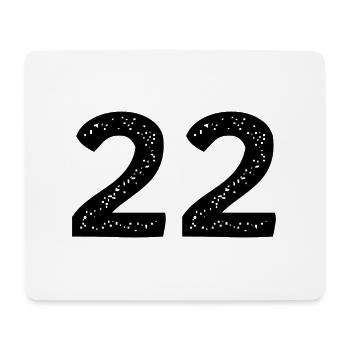 22 Zahl Trikot - Mousepad (Querformat) - Weiß - Vorne